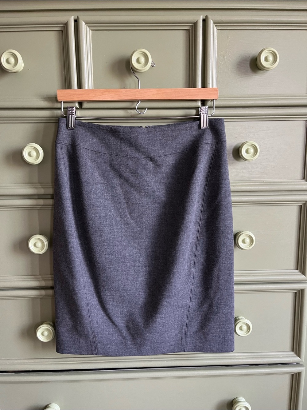 LOFT Charcoal Gray Pencil Skirt